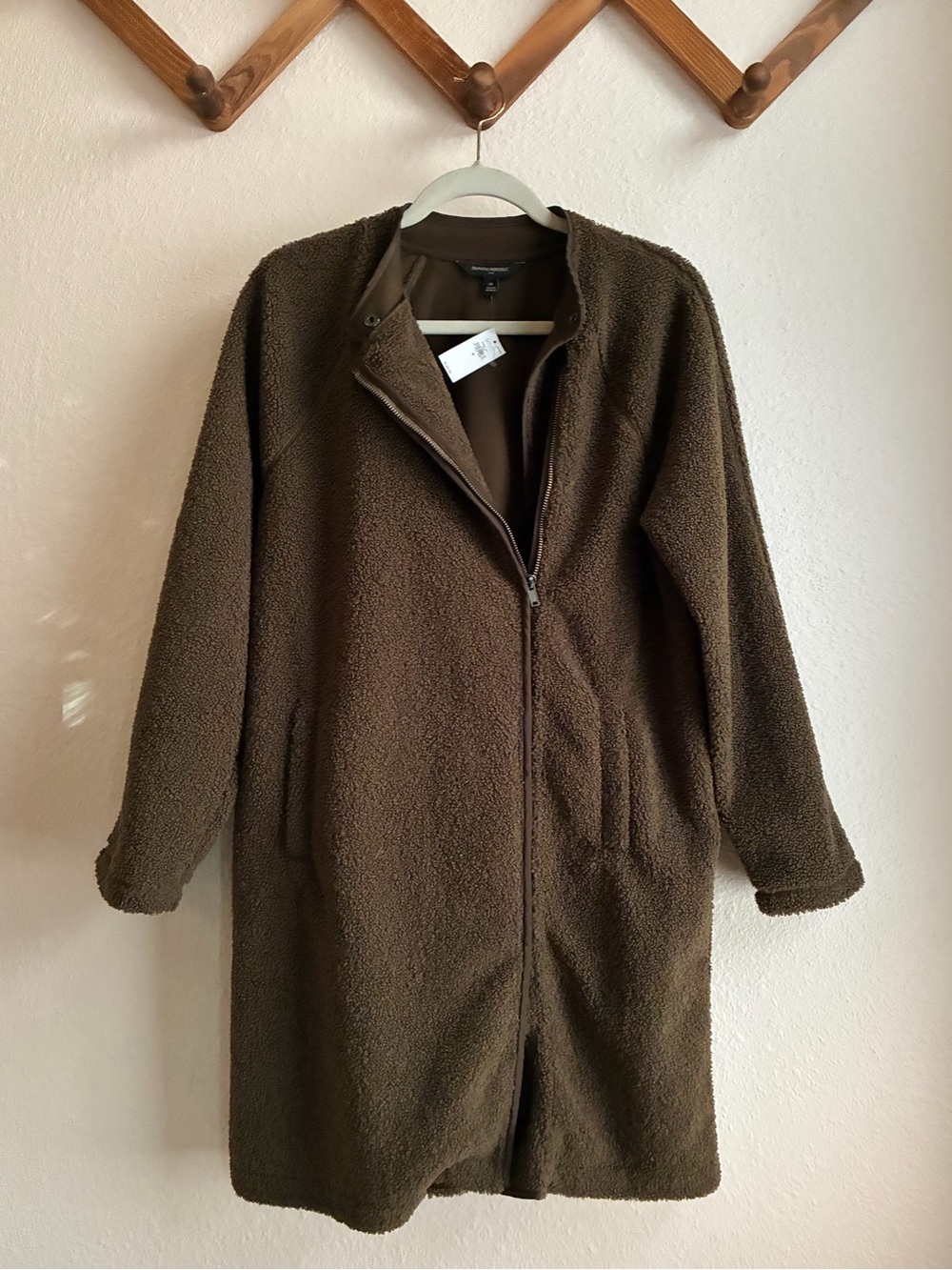 Banana Republic Brown Teddy Long Coat